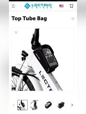 NWT** Lectric Top Tube Phone Bag for bicycle